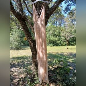 Elegant Sequin Gown in Champagne